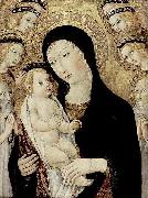 SANO di Pietro Madonna and Child with Sts Anthony Abbott and Bernardino of Siena china oil painting artist